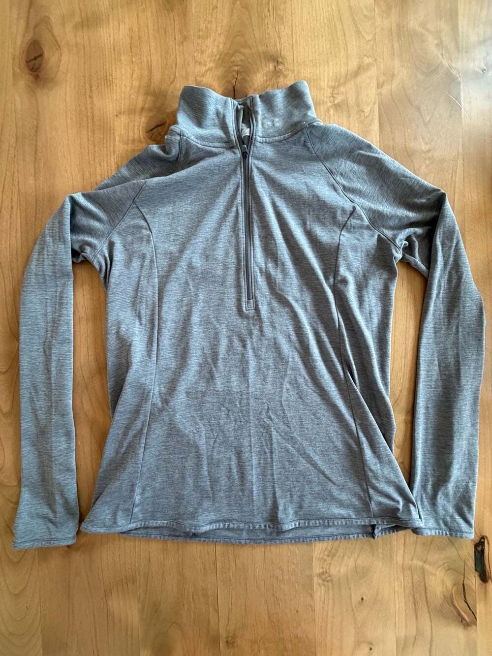 Under Armour HeatGear Fitted 1/4 Zip Pullover Gray Size Large